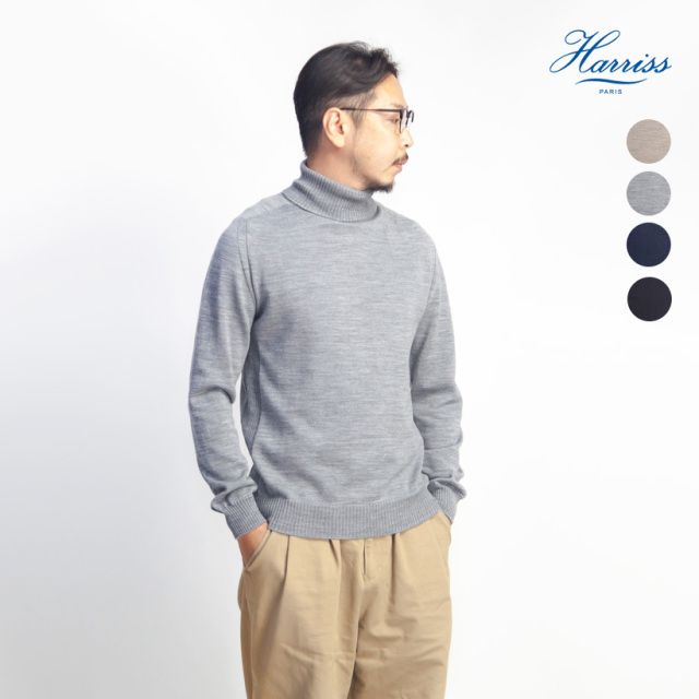 Harriss ハリス エクストラファインメリノウール ホールガーメント ハイゲージタートルネックニット 日本製 メンズ タートルネック ニット タートルネック メンズ Harriss ハリス エクストラファインメリノウール ホールガーメント ハイゲージタートルネックニット 日本製 メンズ タートルネック ニット タートルネック メンズ