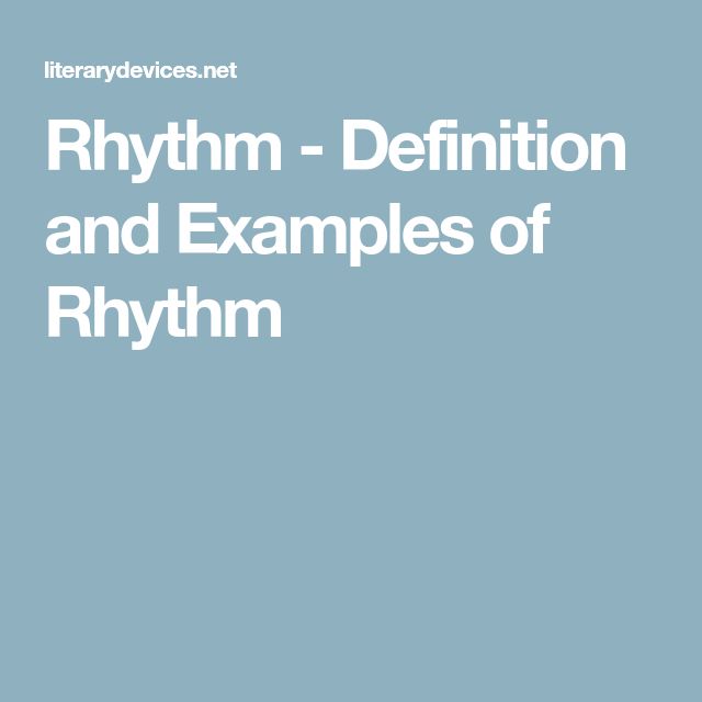 Rhythmicity Definition