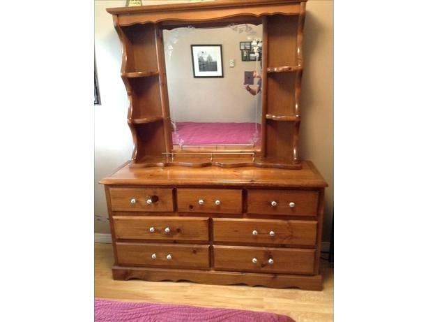 Mirror Shelves Above The Dresser Unexpected Layout Bedroom
