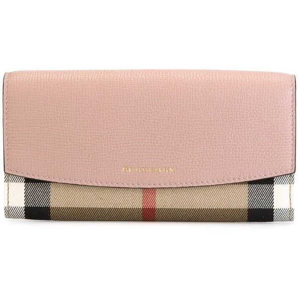 Burberry 'Porter' wallet ($550) ❤ liked on Polyvore featuring bags, wallets,  pink bag, burberry wallet, burberry, burberry…