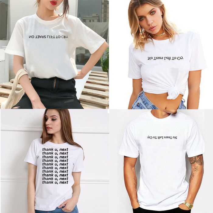 Ariana Grande No Tears Left To Cry T-Shirt thank u,next Tee Shirt Tops S M L XL Ariana Grande No Tears Left To Cry T-Shirt thank u,next Tee Shirt Tops S M L XL