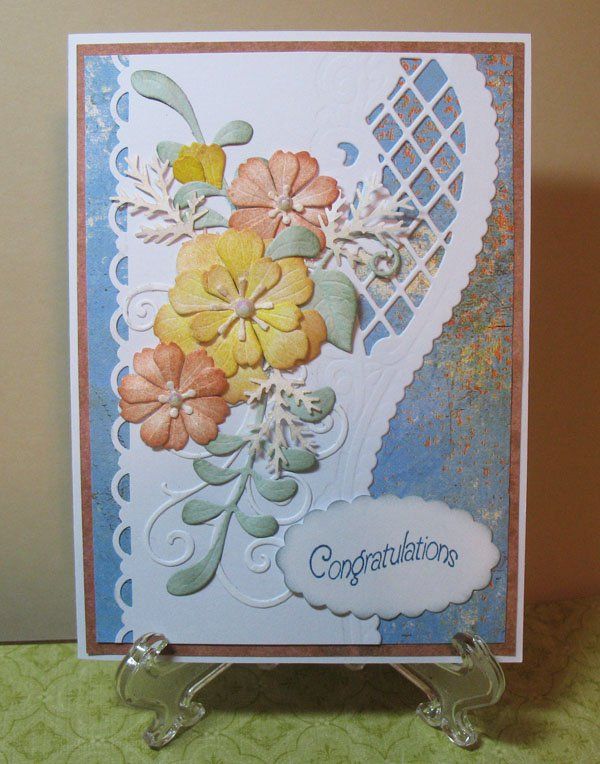 wedding card love using this lattice die so elegant