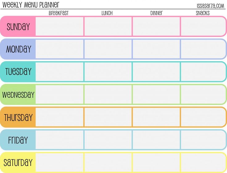 printable meal planner