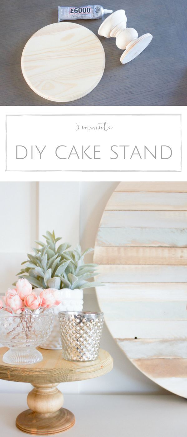 DIY Craft: How to make your own rustic DIY wood cake stand in just 5 minutes. | <a href=
