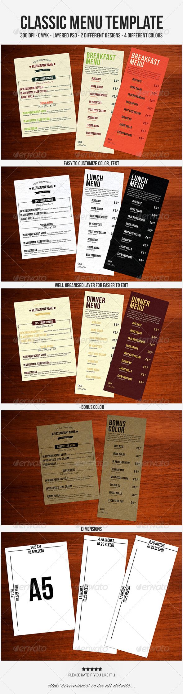 fun menu templates