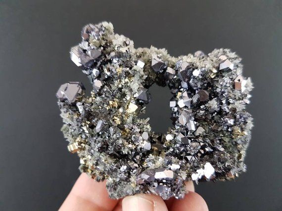 Amazing Quartz Pyrite Calcite Borieva mine Madan Bulgaria natural crystal minerals specimen