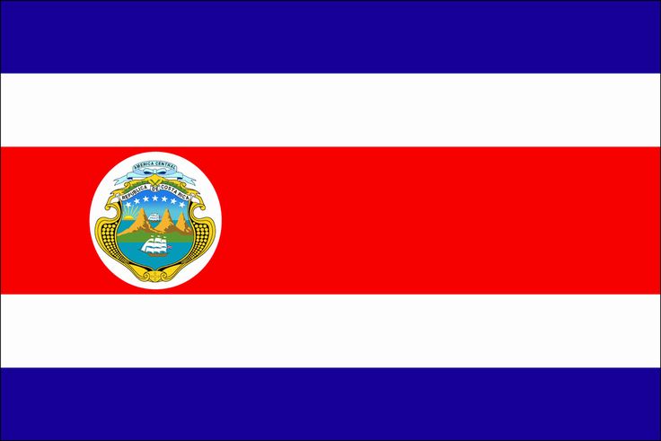 Costa Rica Flag Coloring Page in 2020 Costa rica flag Costa rica