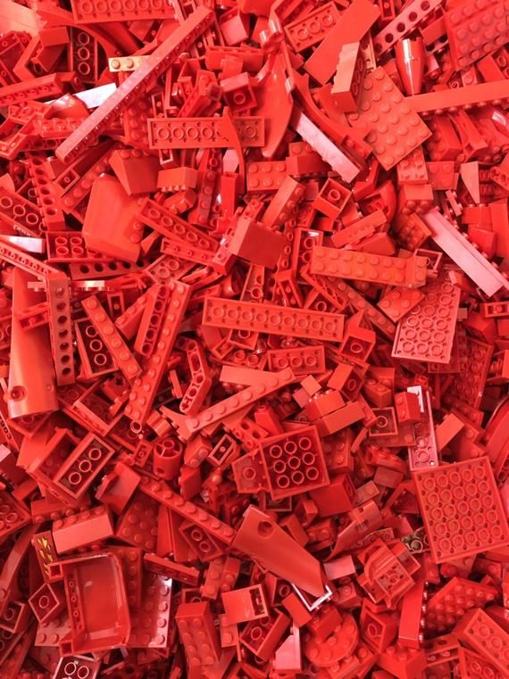 1lb of Assorted ORANGE Lego Bricks /& Parts /& Pieces Sold in Bulk by the Pound