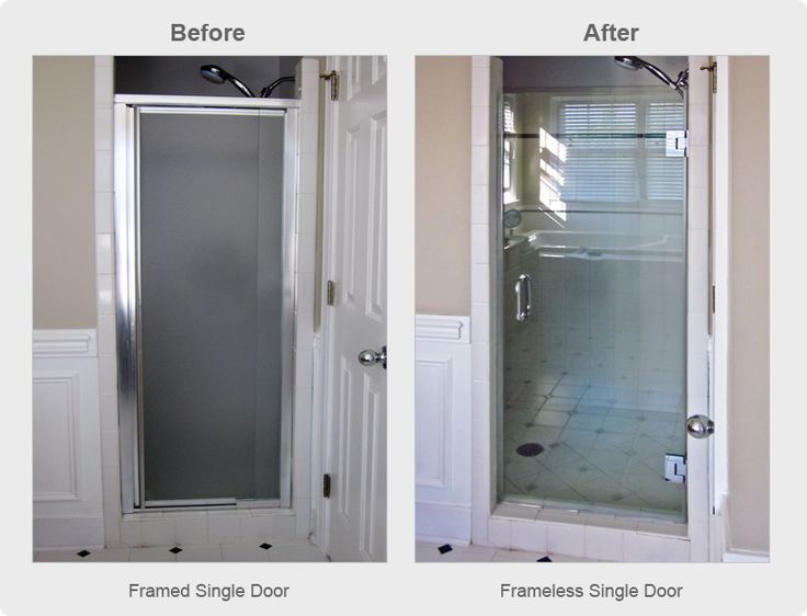 Shower door inspiration Check out the before and after pictures of