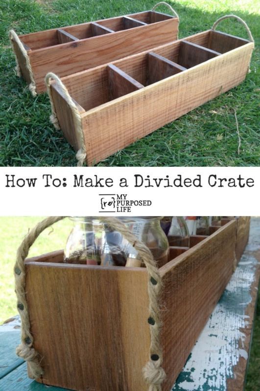 How To: Make a Divided Crate Wood craft projects, Easy ... How To: Make a Divided Crate Wood craft projects, Easy ...