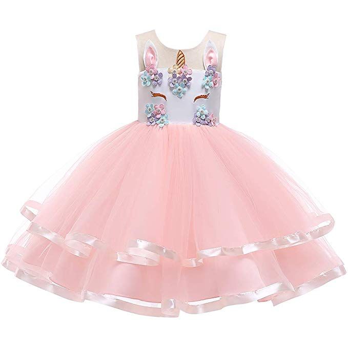 Obeeii Baby Ragazze Unicorno Festa Costume Natale Fancy Dress Up Principessa.