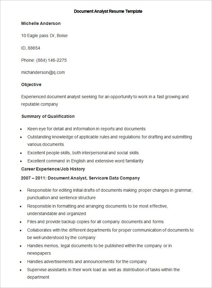 Sample Document Analyst Resume Template , How to Make a Good Teacher Resume Template , There are many kinds of teacher resume template that you have to understand. Each teacher has their different style on making resume template. In addi... Check more at http://templatedocs.net/how-to-make-a-good-teacher-resume-template