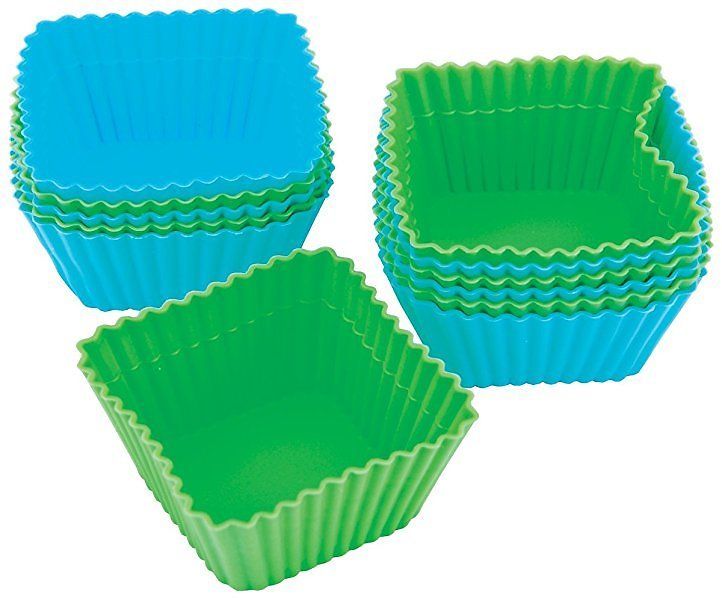 Silicone Lunch Box Cups Wilton Square Silicone Baking Cups 12 Count | Silicone baking cups