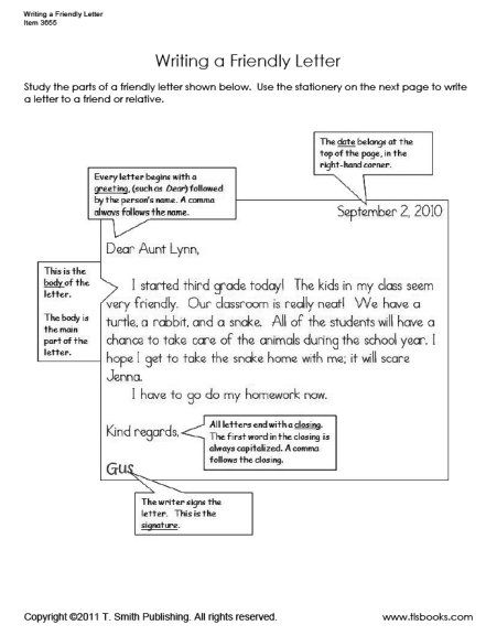 Parts Of A Business Letter Worksheet For Third Graders Parts Of A Business Letter Worksheet For Third Graders