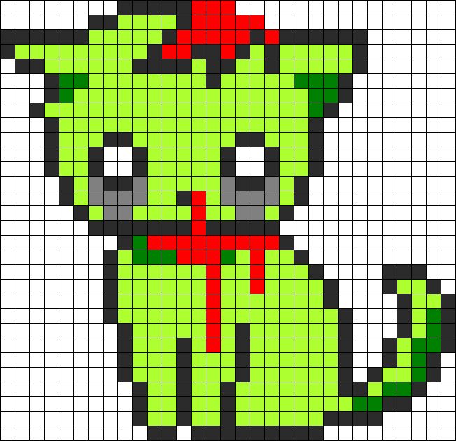 Cat Kandi Pattern Pixel art, Pixel art pattern, Perler beads