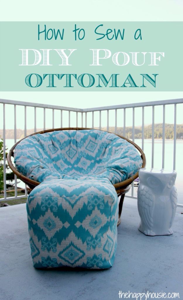33 Creative Sewing Projects For The Patio Diy Pouf Ottoman Patio Diy Pouf Ottoman, Diy Outdoor Pouf Ottoman