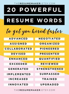 Resume Power Words, Free Resume Tips, Resume Template, Resume Words, Action Words, Resume Tips College, Resume Help, Resume Advice #resumepowerwords #resumetips Want to travel the world and get your dream job? We can help http://recruitingforgood.com/