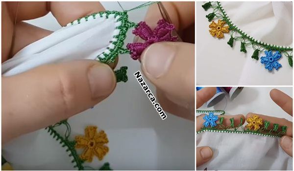 VADİDEKİ YALNIZ ÇİÇEKLER İPLİK OYASI YAPIMI VADİDEKİ YALNIZ ÇİÇEKLER İPLİK OYASI YAPIMI