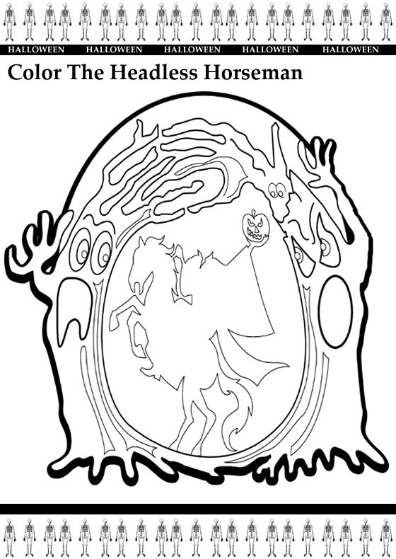 Headless Horseman Coloring Pages Headless Horseman Coloring Page
