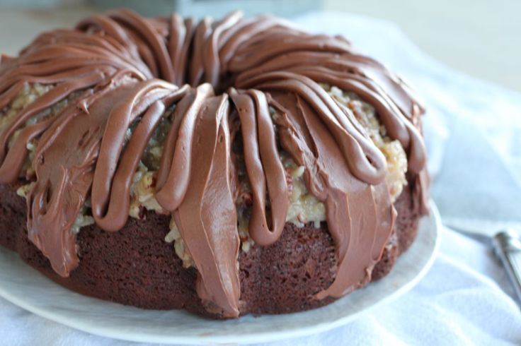 german chocolate bundt cake with cake mix