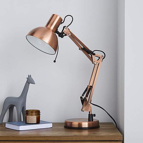 Copper Dome Head Desk Lamp Dunelm Iluminación Copper Dome Head Desk Lamp Dunelm, Copper Desk Lamp Dunelm