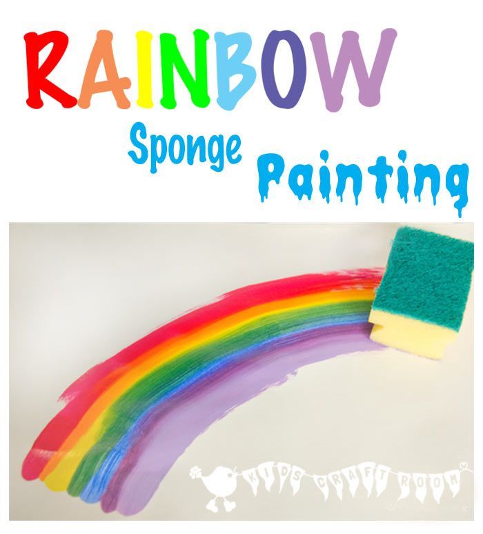 Art For Kids Rainbow Sponge Painting Art For Kids Rainbow Sponge Painting