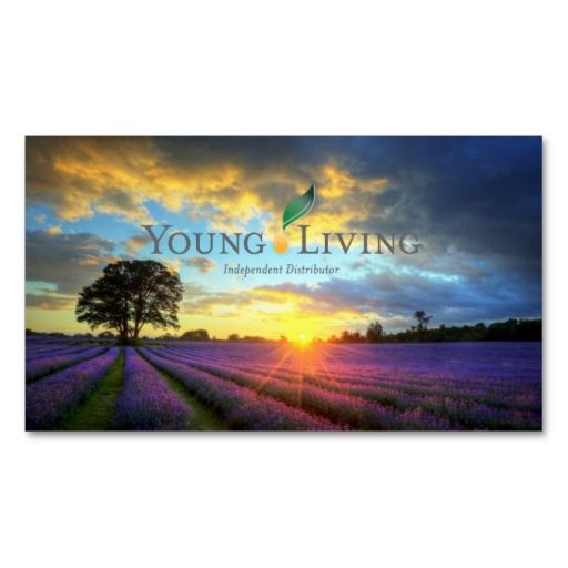 young living business cards countryside landscape flower business card
