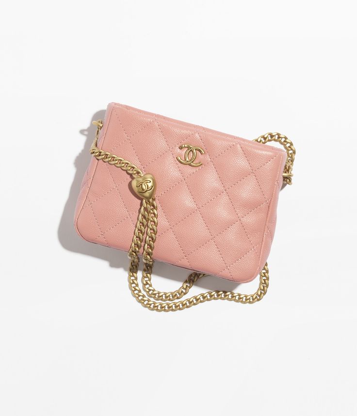 Small Hobo Bag Grained Calfskin & Gold-Tone Metal Pink in 2024 | Hobo bag, Bags, Fashion handbags