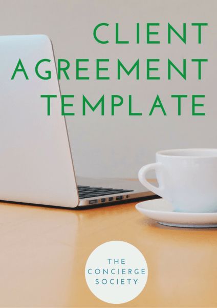 Personal Concierge Client Agreement Template - The Concierge Secret Society membership from The Concierge Society #concierge #personalconcierge #lifestylemanager