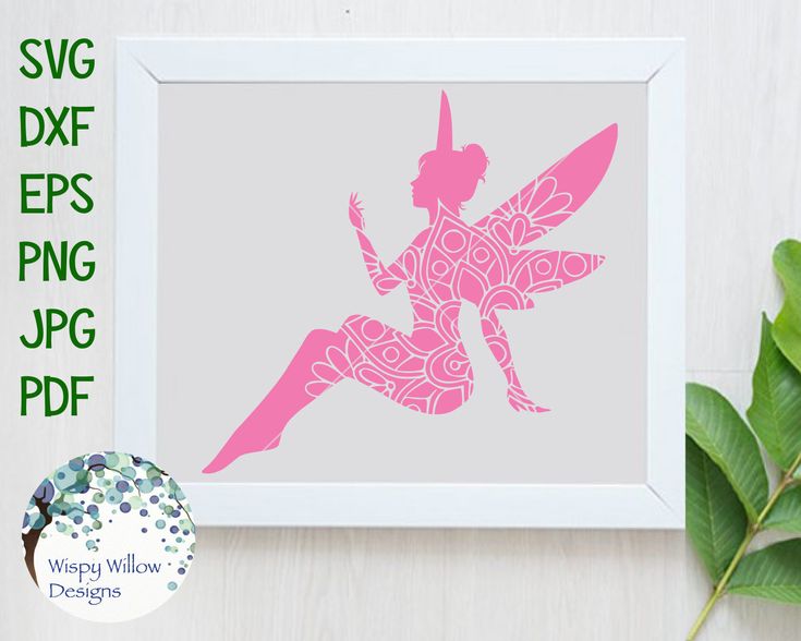 Download Fairy Mandala SVG DXF png eps jpg Digital Download Fairy ...