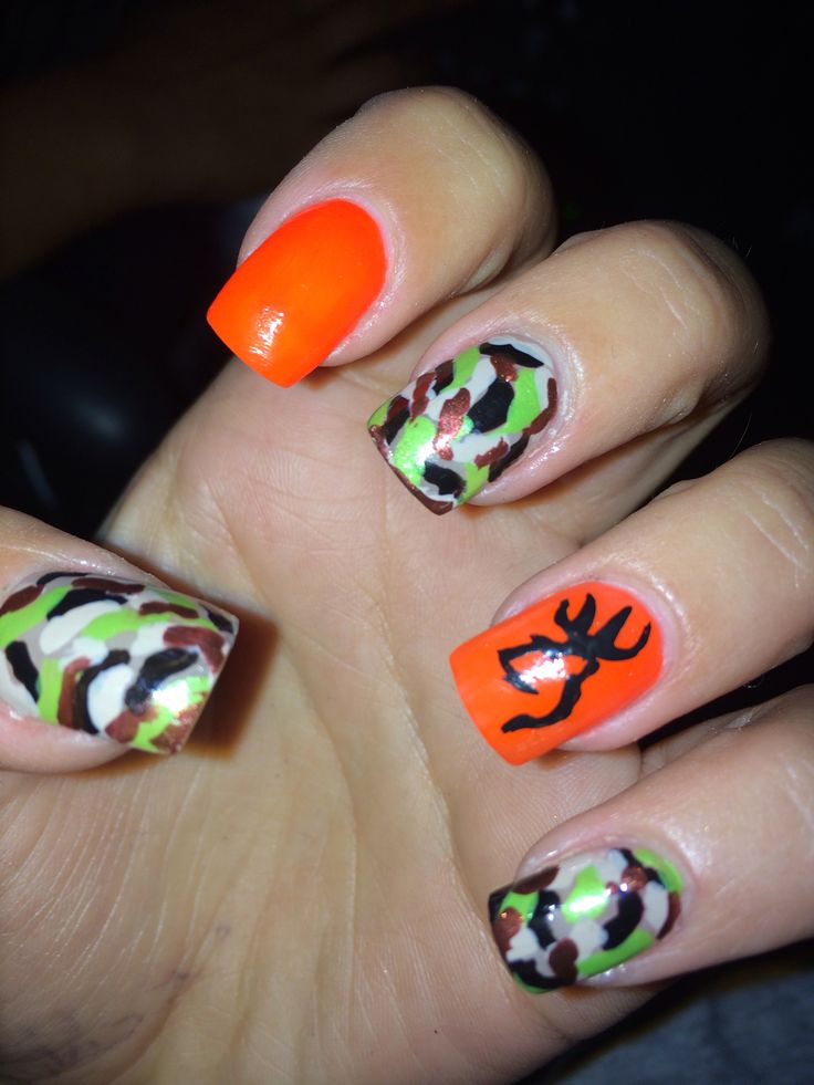 112 Best Nails Images On Pinterest Make Up, Hairstyles And Hunting nail art! Browning deer head on ring finger, painted it myself, no - 112 Best Nails Images On Pinterest Make Up, Hairstyles And