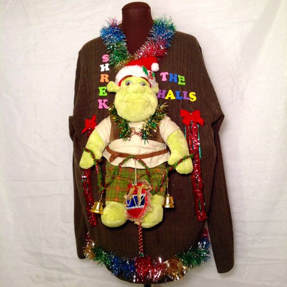 55 best ugly christmas sweaters plus size images on shrek christmas sweaters