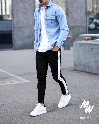 Schwarze Röhrenjeans für Männer Denim Stretch Slim Fit Jeans Marke Biker St ...
