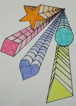 Perspektive in der Kunst für Kinder KINDER & GLITTER