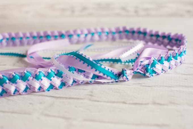 How To Make A Ribbon Lei With 3 Colors How to Make a Three Color Ribbon Lei | Ribbon lei, Ribbon, Diy