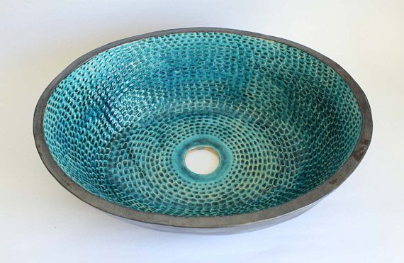 handmade ceramic sink made to order table top wasbasin bathroom sink Fish sink