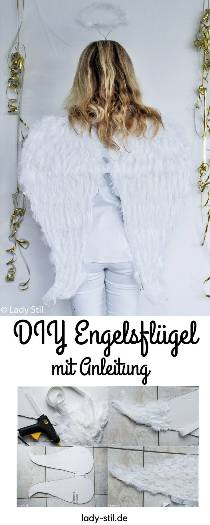 DIY carnival costume angel angel wings and hold Pohl DIY carnival costume angel angel wings and hold Pohl