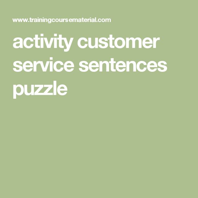 customer service sentences