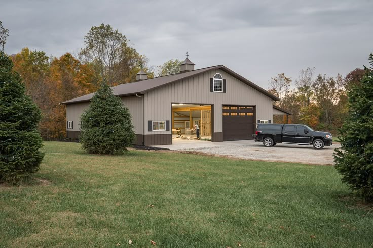 Morton Buildings garage in Liberty, IN. | Pole building garage, Pole