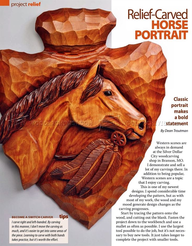 #2916 Horse Portrait - Relief Carving Patterns - Wood ...