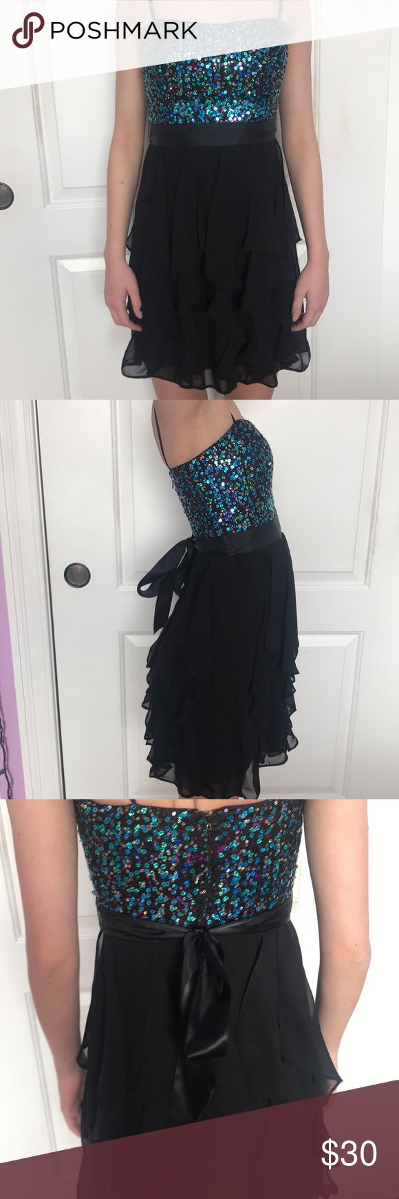 sparkly black outfit