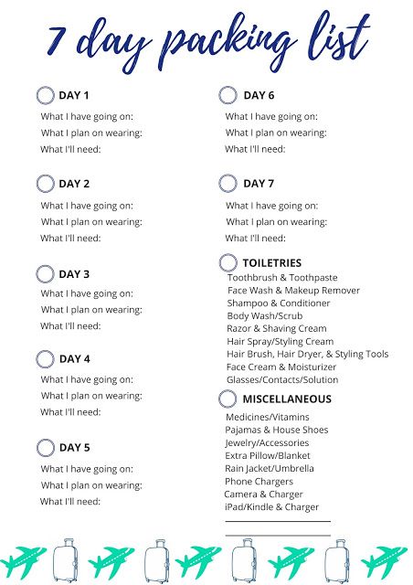 7 day packing list in 2019 tips amp tricks travel checklist for a cruise vacation