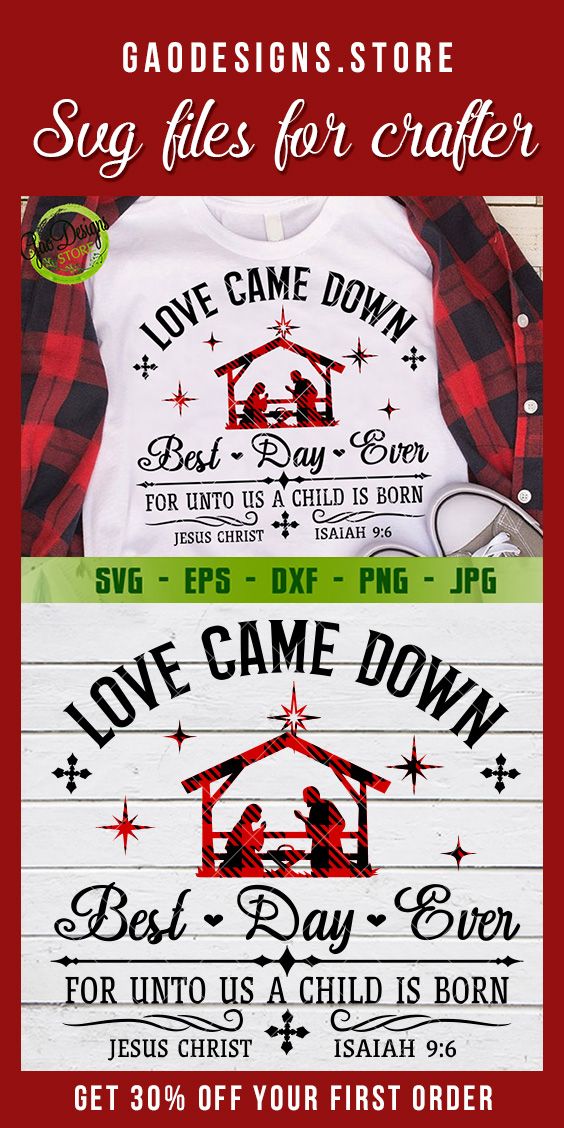 Download Love Came Down Nativity Best Day Ever Jesus buffalo plaid ...