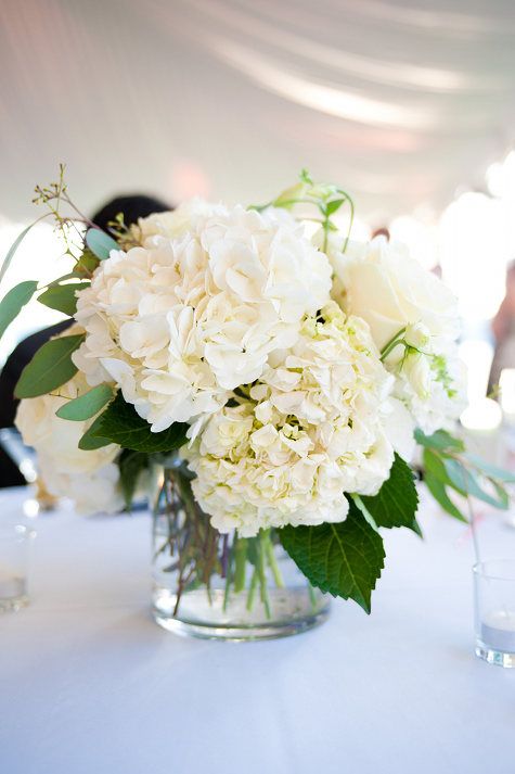 Best 25 White Fl Arrangements Ideas On Pinterest Table I Each Restroom There Will Be A Skinny Cylinder Vase With White Hydrangeas Ivory