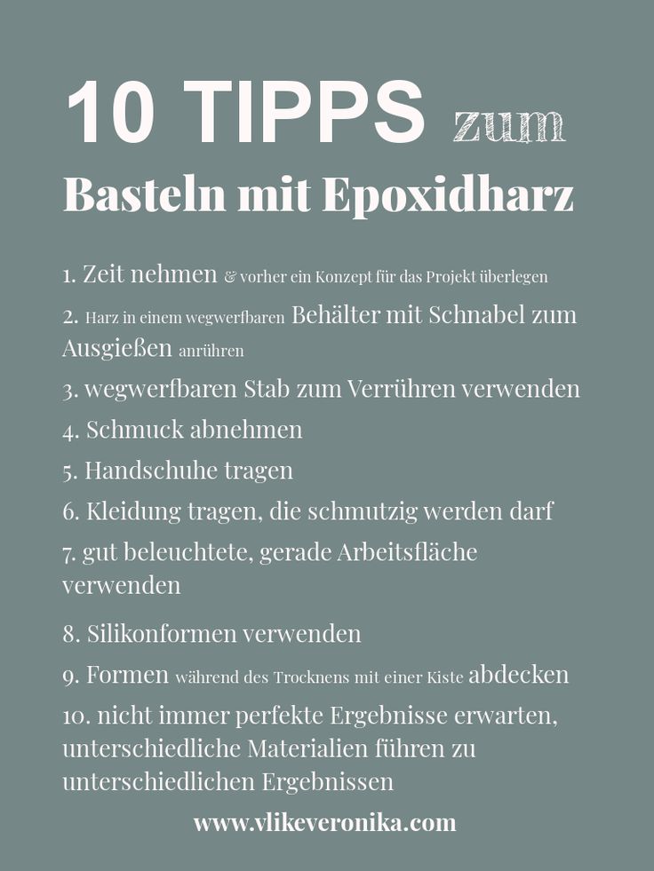 10 Tipps zum Basteln mit Resin Was Du unbedingt bei DIY-Projekten mit Gießharz ...