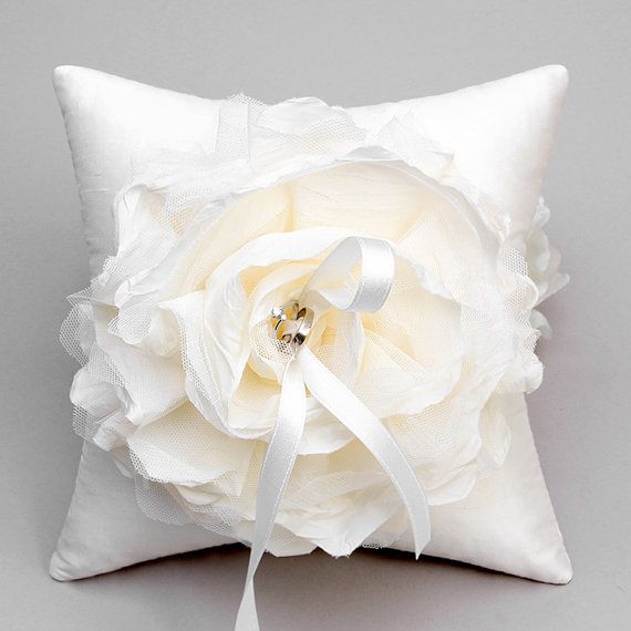Best 25 Ring Pillows Ideas On Pinterest Pillow Ivory Flower Ring Pillow Wedding Bearer Bridal Holder Laurel