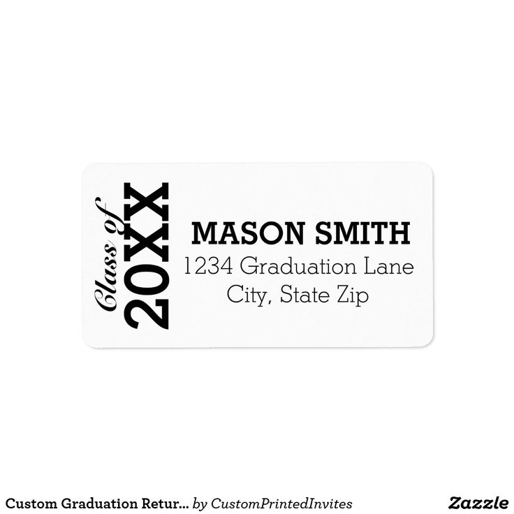 Custom Graduation Return Address Labels | Zazzle.com | Return address labels, Custom address ...