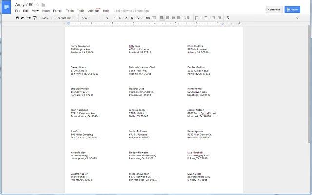 5160 Template Google Docs / Avery Labels 5160 - From the fonts dropdown on the google docs menu ...