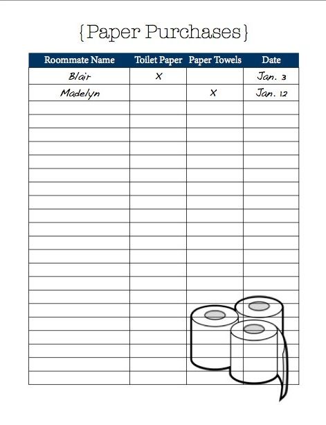 24 best roommate chore charts images on pinterest for weekly roommate chore chart