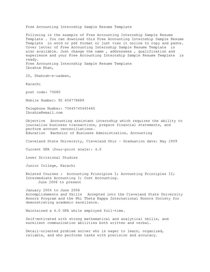 cover letter for internship example sample tax accountant resume - resume for accounting internship cover letter for internship example sample tax accountant resume - resume for accounting internship